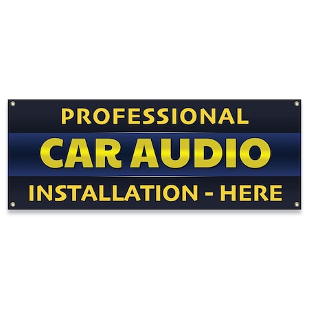 Signmission Professional Car Audio Installation Banner Concession Stand Food Truck Single Sided B-30136